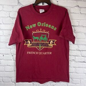 Vintage 90s New Orleans French Quarter Shirt Hanes USA Mens Large Single‎ Stitch